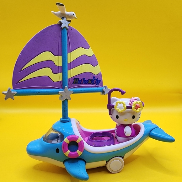 2002 Hello Kitty Dream World Dolphin Yacht Sanrio - Picture 1 of 6